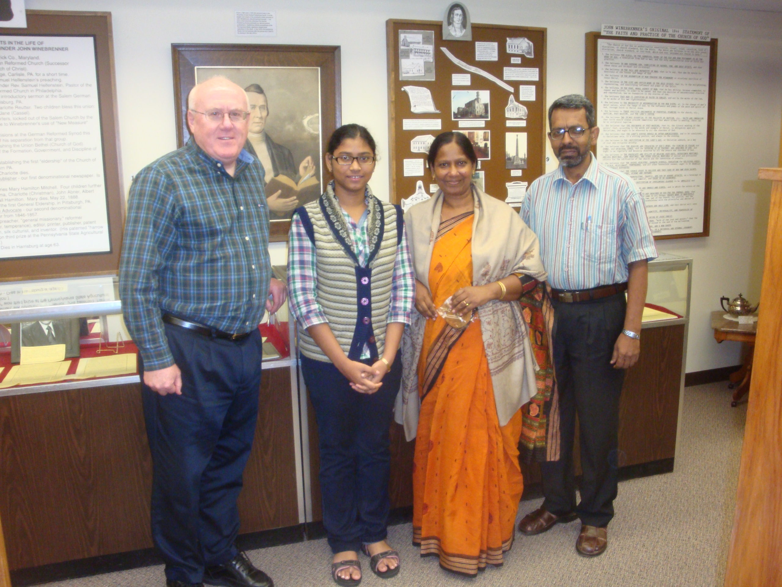 Don Dennison, daughter Singa, Charusheela Singa and Pastor Samir Singha